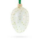 Santa Holding Candle Glass Egg Ornament 4 Inches