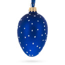Santa With Mistletoe Glass Egg Ornament 4 Inches