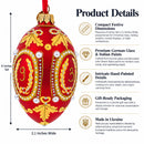 1893 Caucasus Royal Egg Glass Ornament 4 Inches