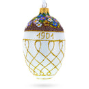 1901 Basket of Flowers Royal Egg Glass Ornament 4 Inches