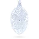Winter Bells Egg Glass Ornament 4 Inches