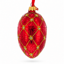 1897 Coronation In Red Royal Egg Glass Ornament 4 Inches