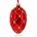 1897 Coronation In Red Royal Egg Glass Ornament 4 Inches
