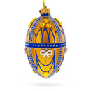 Golden Jewels Glass Egg Ornament 4 Inches