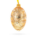 Jeweled Waves on Champagne Glass Egg Ornament 4 Inches