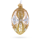 Diamond Star on Champagne Glass Egg Ornament 4 Inches