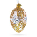 Diamond Star on Champagne Glass Egg Ornament 4 Inches