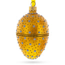 Diamond Drops Glass Egg Ornament 4 Inches