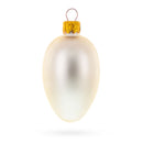 Set of 6 Champagne Mini Glass Egg Ornaments 2.9 Inches