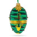 1888 Cherub with Chariot Glass Egg Ornament 4 Inches