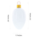 1913 Winter Mini Glass Egg Ornament 2.9 Inches