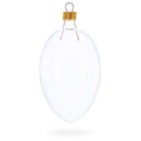 Set of 6 Clear Glass Egg Ornaments DIY Craft 4 Inches