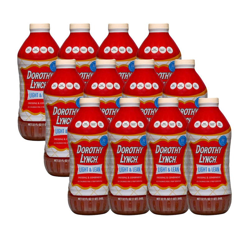 Light and Lean Dorothy Lynch Salad Dressing | Case of 12 | 32 oz