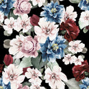 Black Wallpaper with Flowers