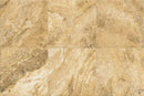 Frontier20 Travertine Select Cross Cut Scabas Coping & Stair Corner Left Look Porcelain Moldings 12x24