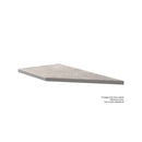 Frontier20 Travertine Cross Cut Silver Coping & Stair Tread Corner Left Look Porcelain Moldings 12x24
