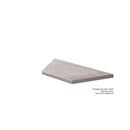 Frontier20 Travertine Cross Cut Cream Coping & Stair Tread Corner Right Look Porcelain Moldings 12x48