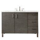 James Martin Metropolitan 48" Dual Mount Single Bathroom Vanity, Silver Oak