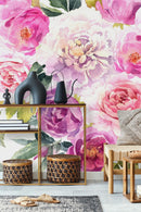 Drawing Pink Peonies Wallpaper