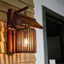 Lodge style bamboo house wall light – balcony e26 e27 sconce