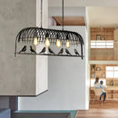 Lodge style rust accents bird pendant light kitchen 4 light chain cord