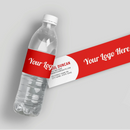 Logo Red Water Bottle Labels