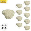 Mascot Hardware Crackled Heart 1-37/50 in. White Cabinet Knob (Pack of 10)