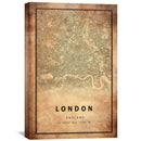 London Vintage Map Canvas
