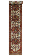 Long 20 feet runner Brown and Ivory Traditional Hallway Rug wool area rug
