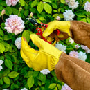 Long Garden Gloves - Rose Pruning Gloves (Soft Cowhide)