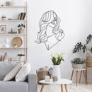 Long Hair Lady Metal Wall Decor