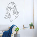 Long Hair Lady Metal Wall Decor