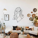 Long Hair Lady Metal Wall Decor