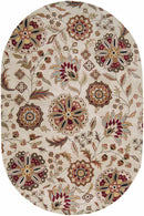 Longford Beige Floral Hand Tufted Wool Carpet