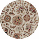 Longford Beige Floral Hand Tufted Wool Carpet