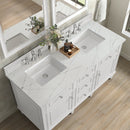 James Martin Lorelai 60" Double Bathroom Vanity, Bright White
