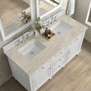 James Martin Lorelai 60" Double Bathroom Vanity, Bright White