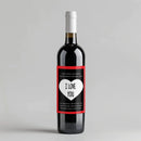 Love You Anniversary Wine Label