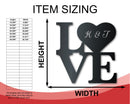 Metal Custom Love Wall Art - Custom Metal Sign - 14 Color Options