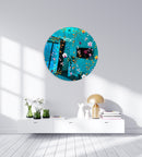 Lovely Field Flowers Printed Mirror Acrylic Circles