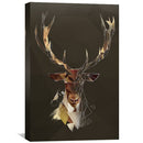 Low Poly Deer Dark Canvas
