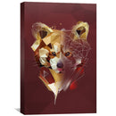 Low Poly Red Panda 2 Dark Canvas