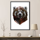 Low Poly Red Panda Light Canvas
