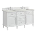 James Martin Lorelai 60" Double Bathroom Vanity, Bright White