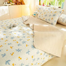 DecorBites™ Cartoon Pattern Cotton Single Mattress Mat: Summer Comfort & Non-Slip Performance