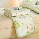 DecorBites™ Cartoon Pattern Cotton Single Mattress Mat: Summer Comfort & Non-Slip Performance