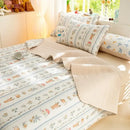 DecorBites™ Cartoon Pattern Cotton Single Mattress Mat: Summer Comfort & Non-Slip Performance