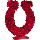 Lucky Rose Petal Horseshoe Centerpiece