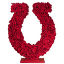Lucky Rose Petal Horseshoe Centerpiece