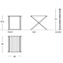 Cherokee-Foldable Metal Luggage Rack with Genuie Leather